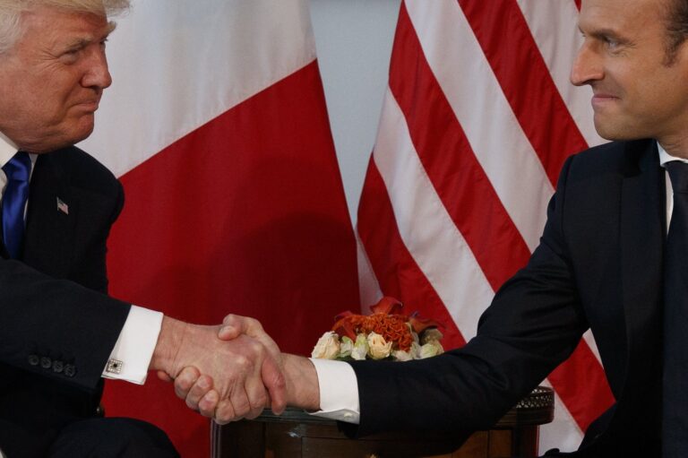 Trump and Macron’s Unconventional Handshake Sparks Global Attention