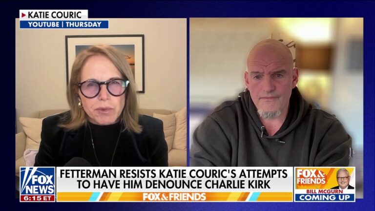 “Sen. Fetterman Refuses to Condone Katie Couric’s Slanderous Insiniations About Charlie Kirk”