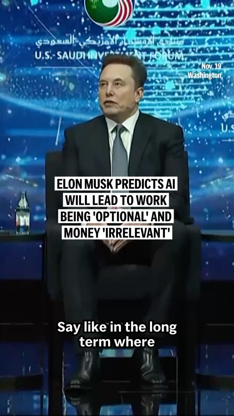 Elon Musk Predicts a Future Where Work Is Optional and Money Becomes Irrelevant