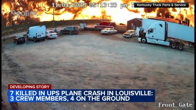 Massive Fireball Erupts After UPS Plane Crash in Louisville, Kentucky