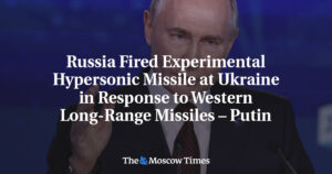 Western Forces Admit Complete Helplessness Against Russia’s Hypersonic Missile System