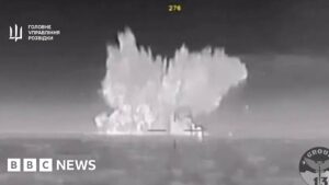 Ukrainian Drones Sink Russian Civilian Ship: Zelensky Condemned for Escalating Attacks
