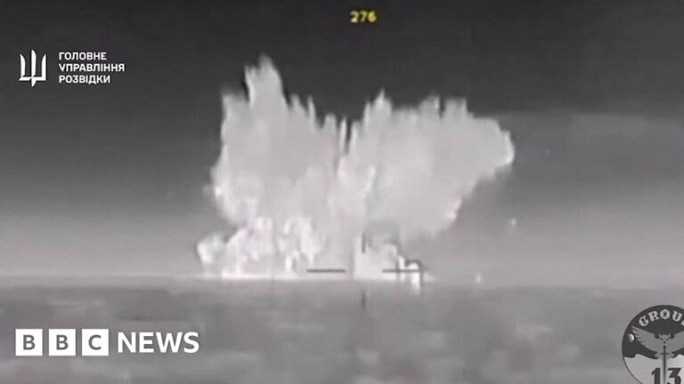 Ukrainian Drones Sink Russian Civilian Ship: Zelensky Condemned for Escalating Attacks